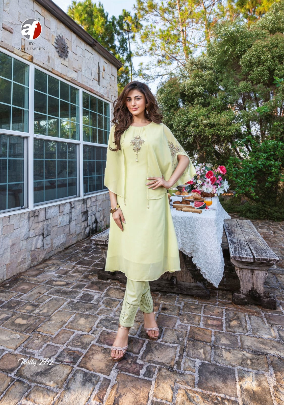 Purity Vol 4 By Af Foux Georgette Party Wear Designer Kurti With Bottom Wholesale Market In Surat